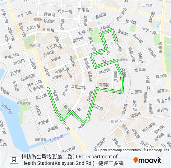 巴士綠1的線路圖
