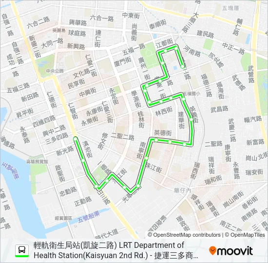 巴士綠1的線路圖