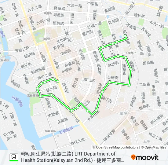 巴士綠1的線路圖