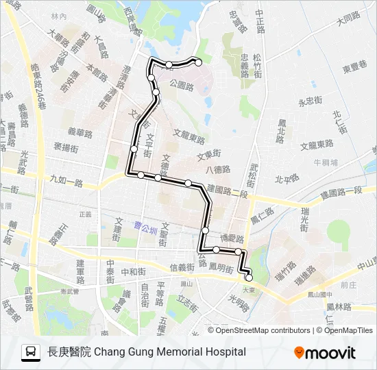 橘17 Bus Line Map