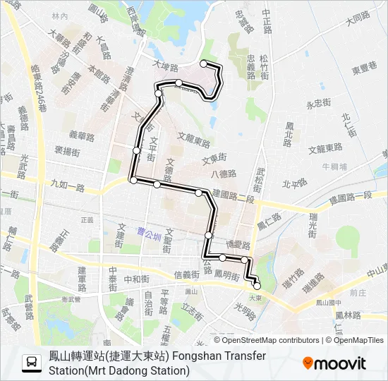 橘17 Bus Line Map