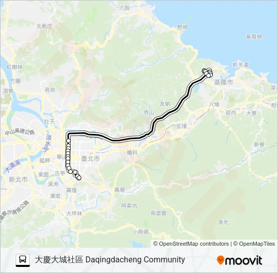 1550C Bus Line Map