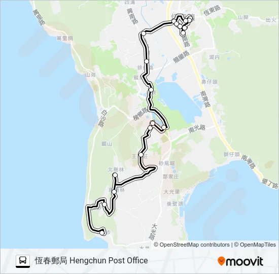 小黃公車718 Bus Line Map