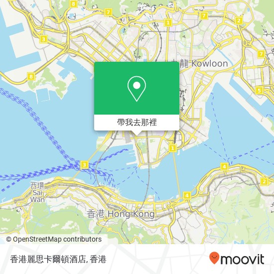 香港麗思卡爾頓酒店地圖