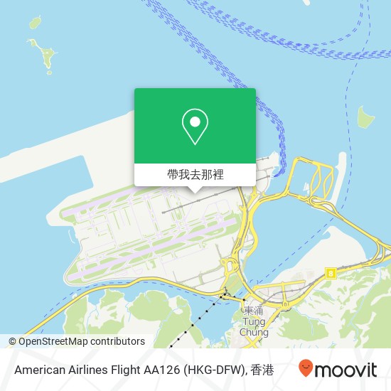 American Airlines Flight AA126 (HKG-DFW)地圖