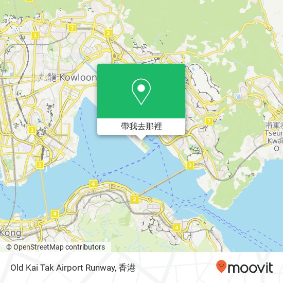 Old Kai Tak Airport Runway地圖