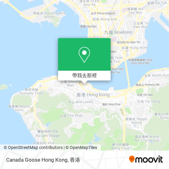 Canada Goose Hong Kong地圖