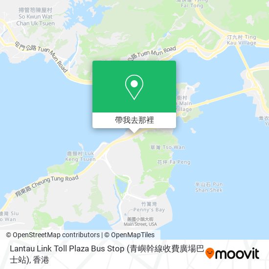 Lantau Link Toll Plaza Bus Stop (青嶼幹線收費廣場巴士站)地圖