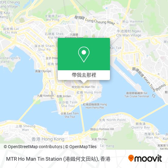 MTR Ho Man Tin Station (港鐵何文田站)地圖