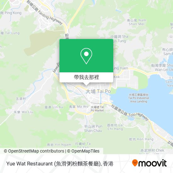 Yue Wat Restaurant (魚滑粥粉麵茶餐廳)地圖