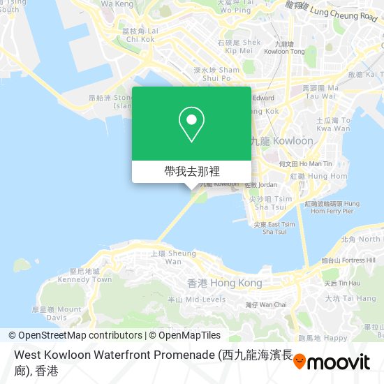 West Kowloon Waterfront Promenade (西九龍海濱長廊)地圖