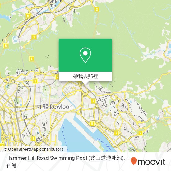 Hammer Hill Road Swimming Pool (斧山道游泳池)地圖