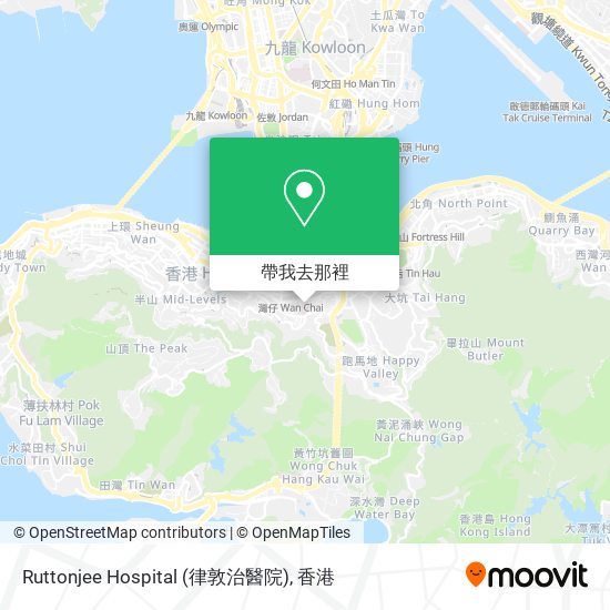 Ruttonjee Hospital (律敦治醫院)地圖