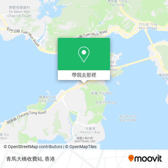青馬大橋收費站地圖
