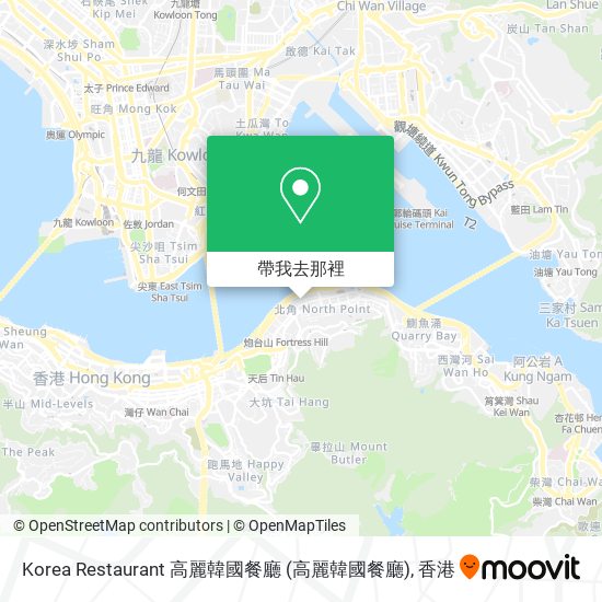 Korea Restaurant 高麗韓國餐廳地圖