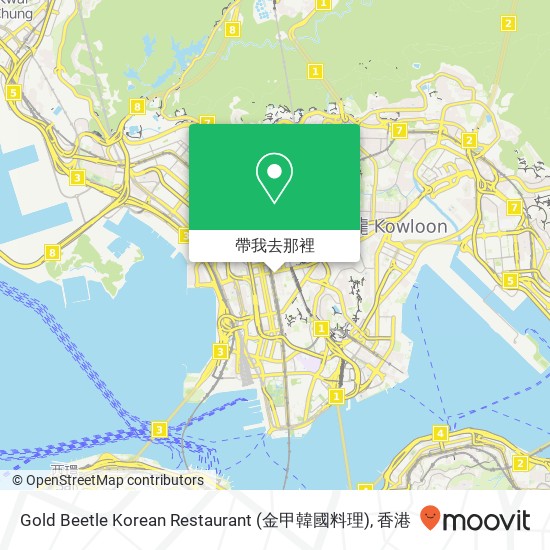 Gold Beetle Korean Restaurant (金甲韓國料理)地圖