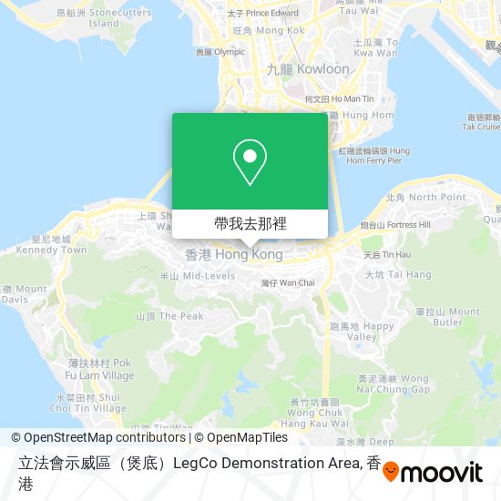 立法會示威區（煲底）LegCo Demonstration Area地圖
