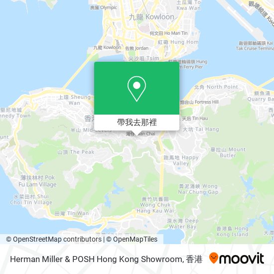 Herman Miller & POSH Hong Kong Showroom地圖