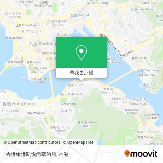 香港维港凯悦尚萃酒店地圖