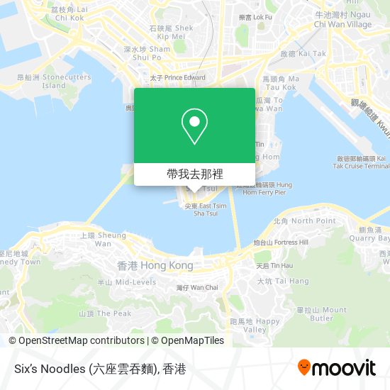Six’s Noodles (六座雲吞麵)地圖