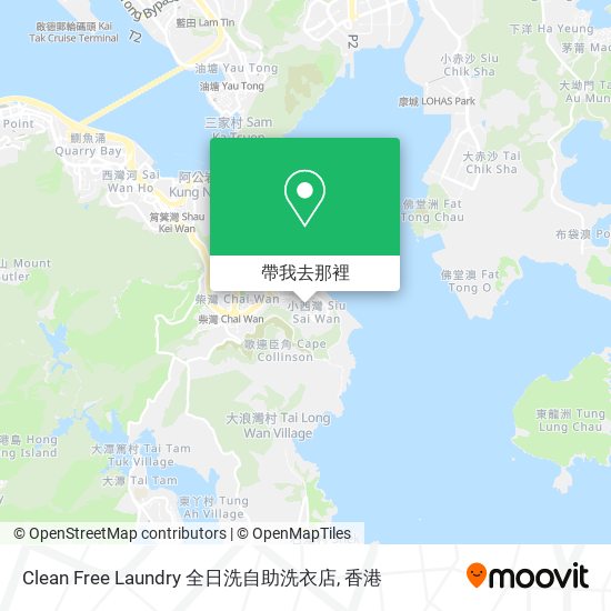 Clean Free Laundry 全日洗自助洗衣店地圖