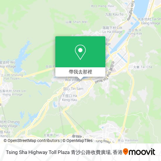 Tsing Sha Highway Toll Plaza 青沙公路收費廣場地圖