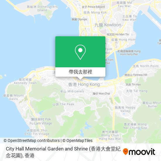 City Hall Memorial Garden and Shrine (香港大會堂紀念花園)地圖