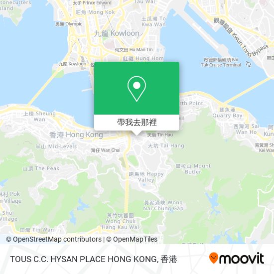 TOUS C.C. HYSAN PLACE HONG KONG地圖
