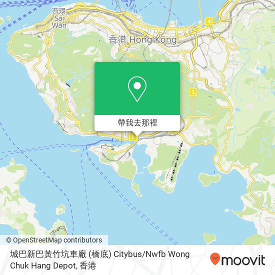 城巴新巴黃竹坑車廠 (橋底) Citybus / Nwfb Wong Chuk Hang Depot地圖