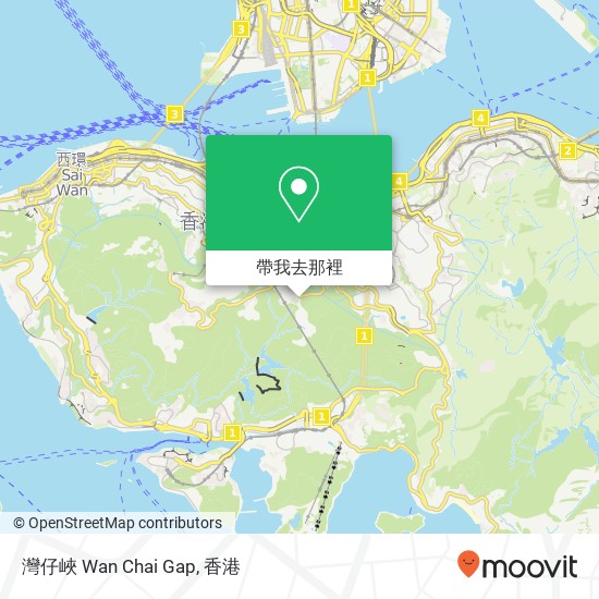 灣仔峽 Wan Chai Gap地圖