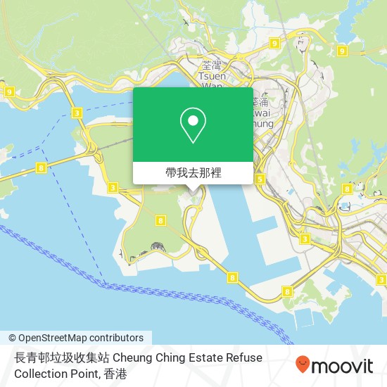長青邨垃圾收集站 Cheung Ching Estate Refuse Collection Point地圖