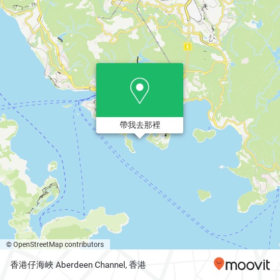 香港仔海峽 Aberdeen Channel地圖