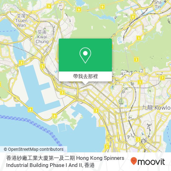 香港紗廠工業大廈第一及二期 Hong Kong Spinners Industrial Building Phase I And II地圖