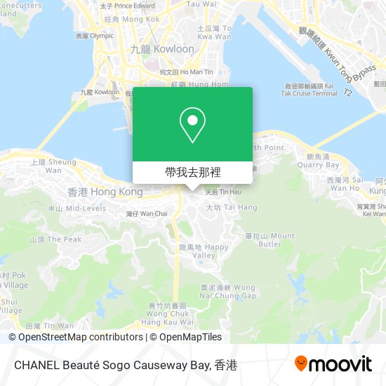 CHANEL Beauté Sogo Causeway Bay地圖
