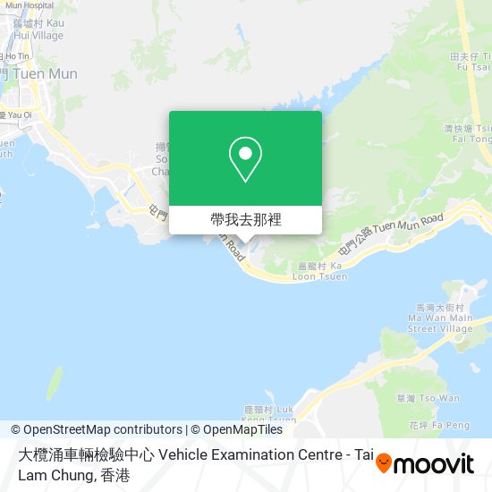 大欖涌車輛檢驗中心 Vehicle Examination Centre - Tai Lam Chung地圖