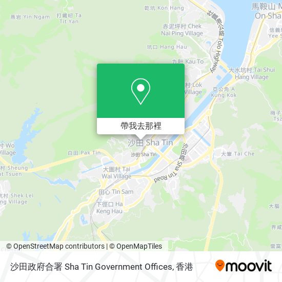 沙田政府合署 Sha Tin Government Offices地圖