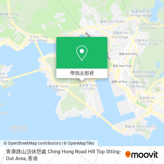 青康路山頂休憩處 Ching Hong Road Hill Top Stting-Out Area地圖