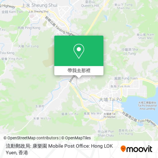流動郵政局: 康樂園 Mobile Post Office: Hong LOK Yuen地圖