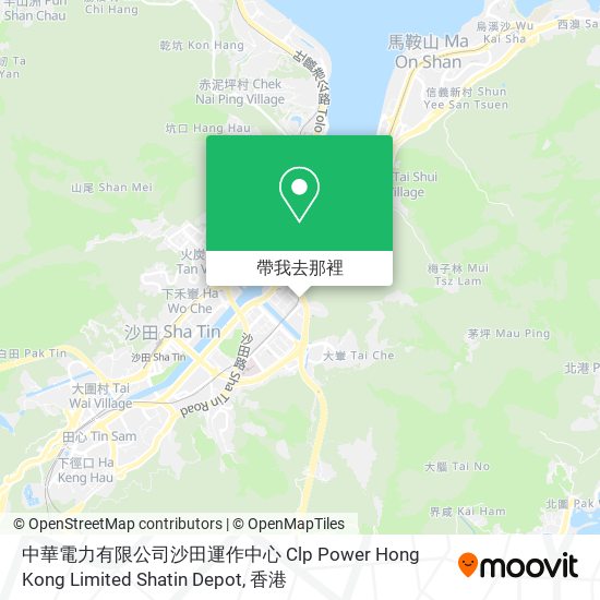 中華電力有限公司沙田運作中心 Clp Power Hong Kong Limited Shatin Depot地圖