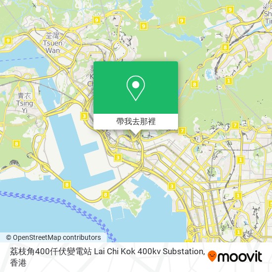 荔枝角400仟伏變電站 Lai Chi Kok 400kv Substation地圖