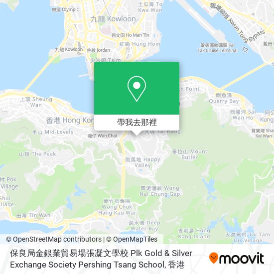保良局金銀業貿易場張凝文學校 Plk Gold & Silver Exchange Society Pershing Tsang School地圖