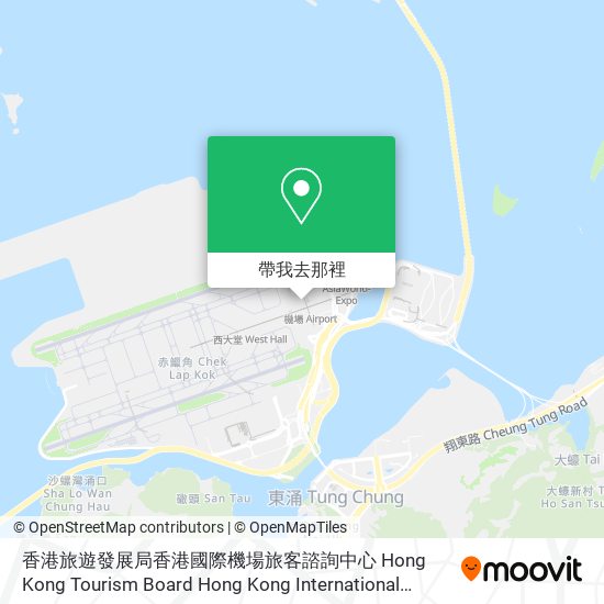 香港旅遊發展局香港國際機場旅客諮詢中心 Hong Kong Tourism Board Hong Kong International Airport Visitor Centre地圖