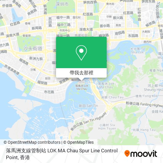 落馬洲支線管制站 LOK MA Chau Spur Line Control Point地圖