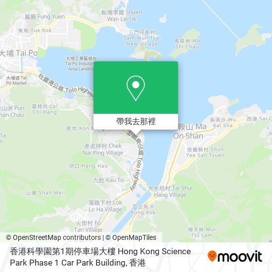 香港科學園第1期停車場大樓 Hong Kong Science Park Phase 1 Car Park Building地圖