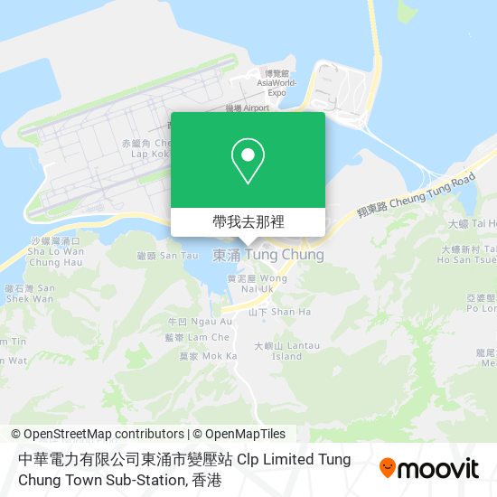 中華電力有限公司東涌市變壓站 Clp Limited Tung Chung Town Sub-Station地圖