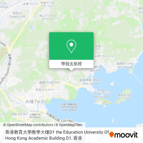 香港教育大學教學大樓D1 the Education University Of Hong Kong Academic Building D1地圖