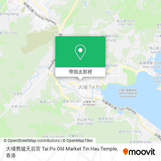 大埔舊墟天后宮 Tai Po Old Market Tin Hau Temple地圖