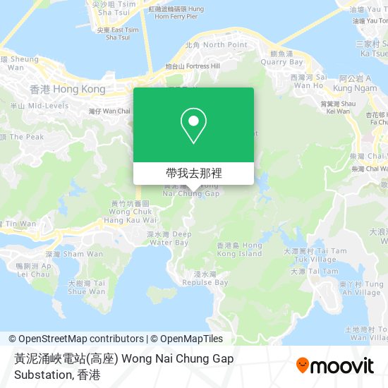 黃泥涌峽電站(高座) Wong Nai Chung Gap Substation地圖