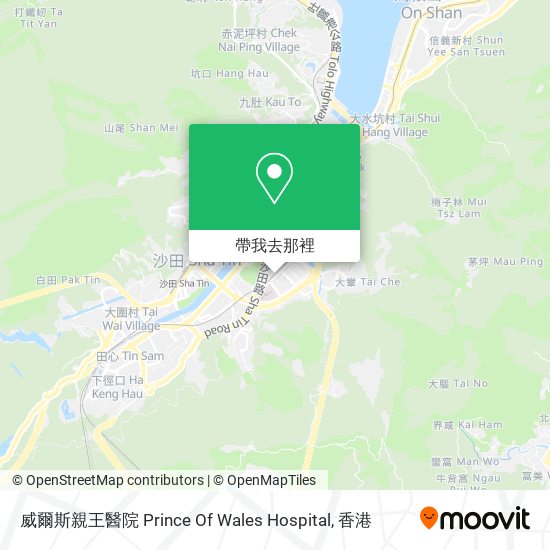 威爾斯親王醫院 Prince Of Wales Hospital地圖