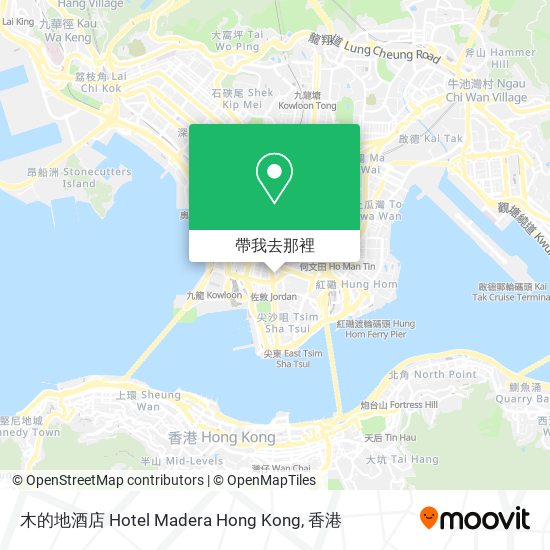木的地酒店 Hotel Madera Hong Kong地圖